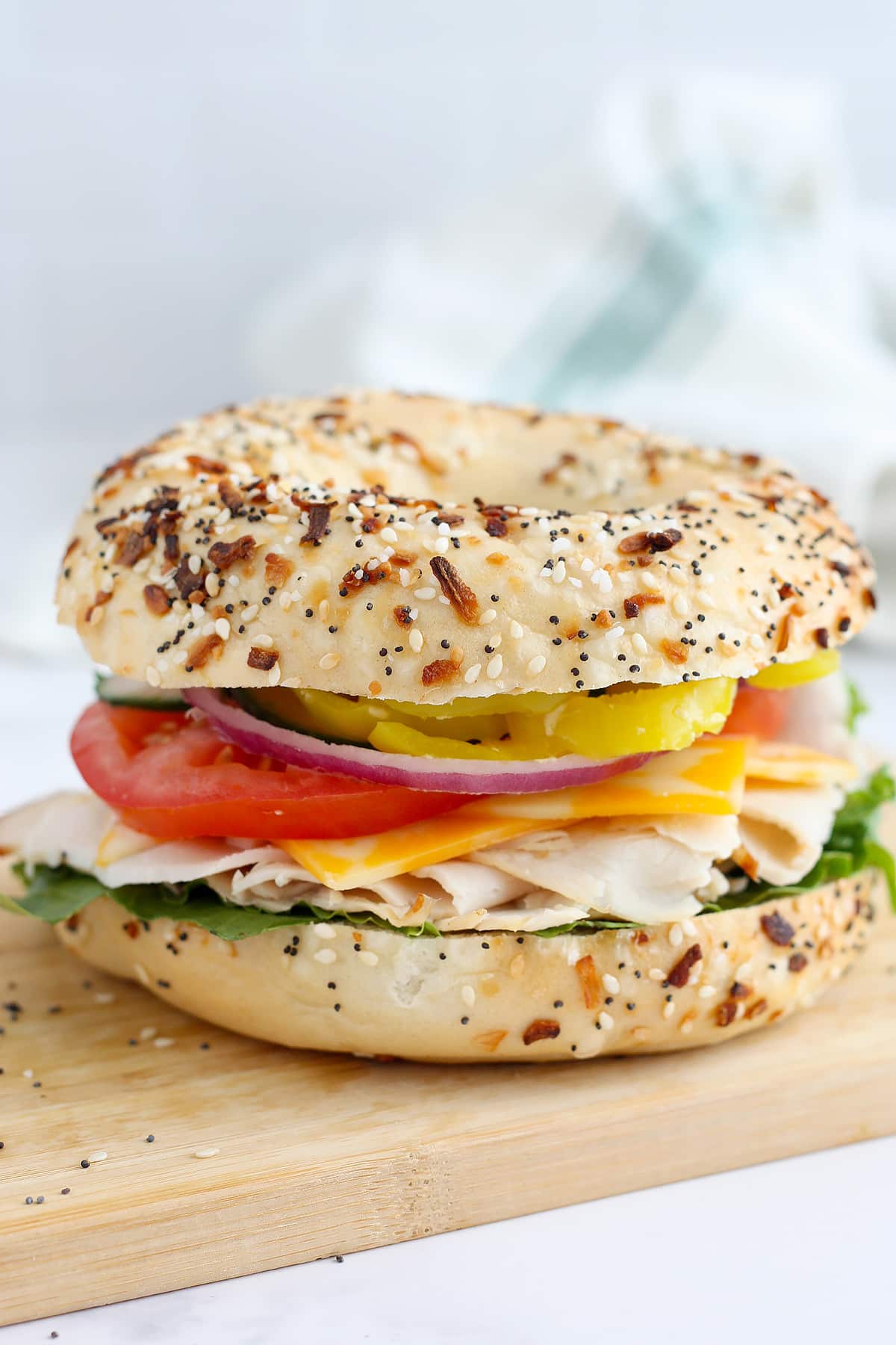 School Lunch Bagel Sandwich